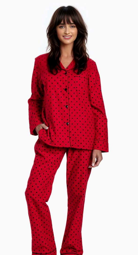 Dots On Red PJ Set